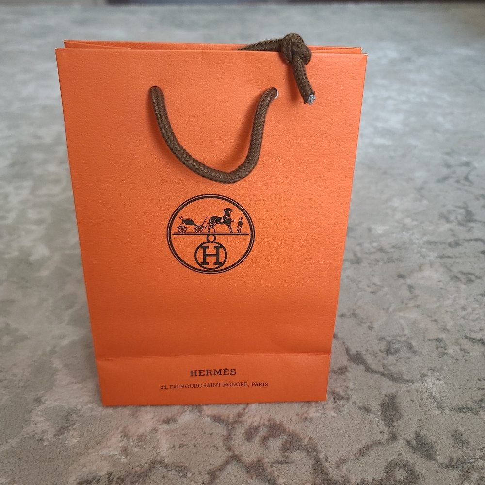 Small Hermès paper bag, size 8.5"×6"